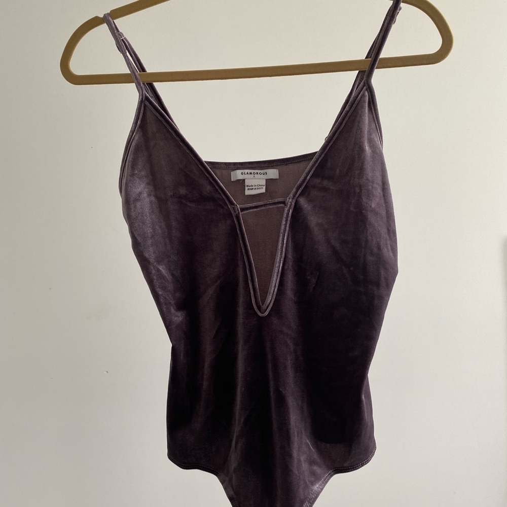 Velvet body suit
